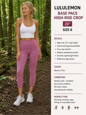 lululemon athletica plumb base pace crop